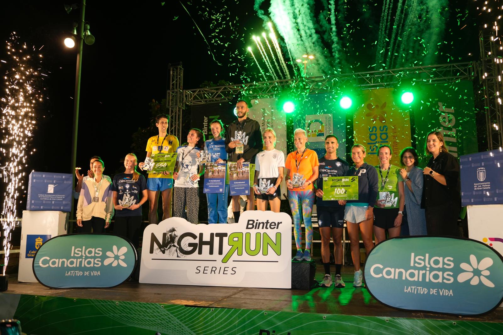 Chaib Lachgar y Johanna Ardel se coronan en los 10 kilómetros de la XII edición de la Binter NightRun Las Palmas de Gran Canaria