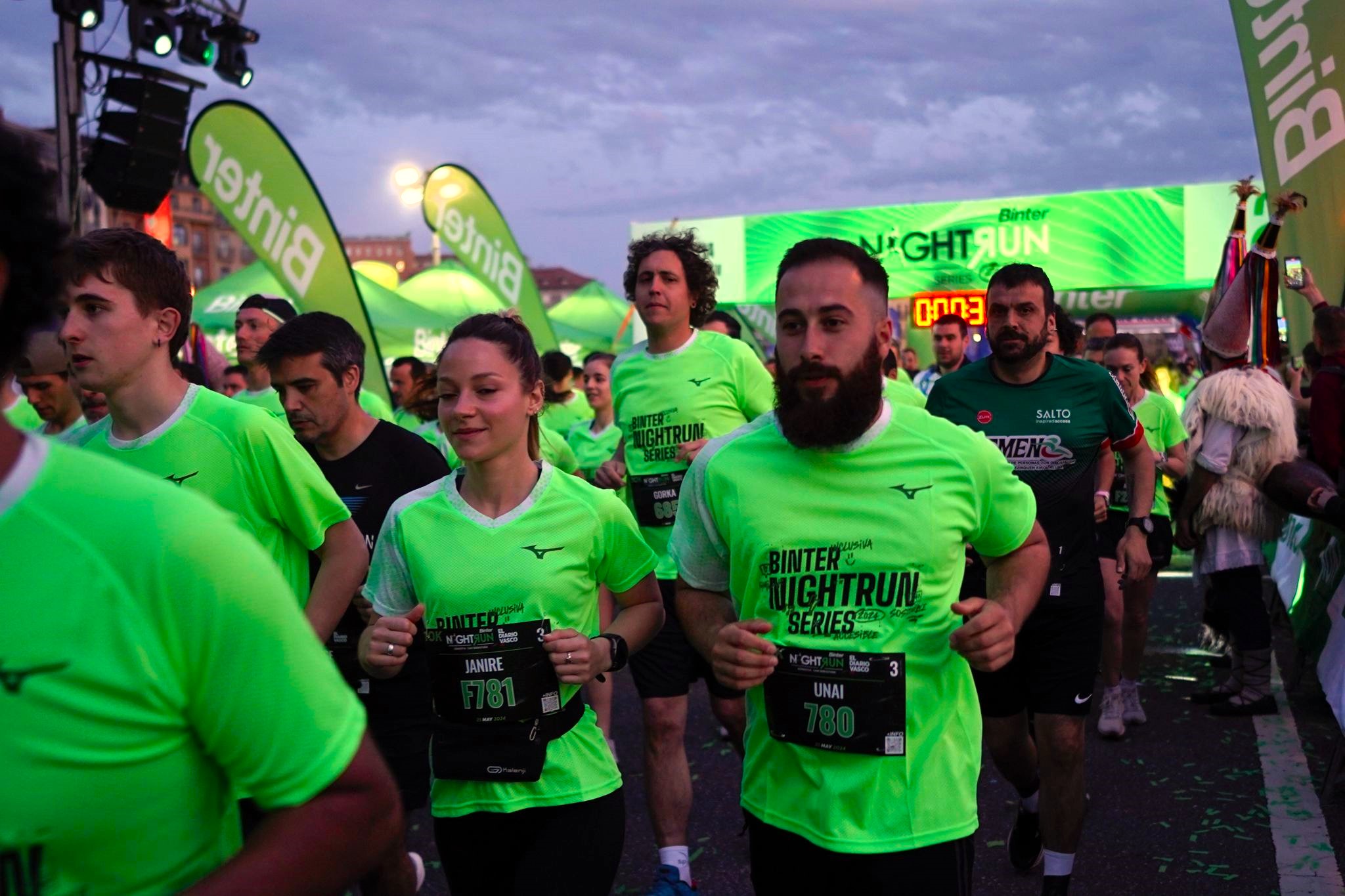 Massat y Marín se coronan como ganadores de la primera Binter NightRun Donostia – San Sebastián que contó con 2.300 participantes