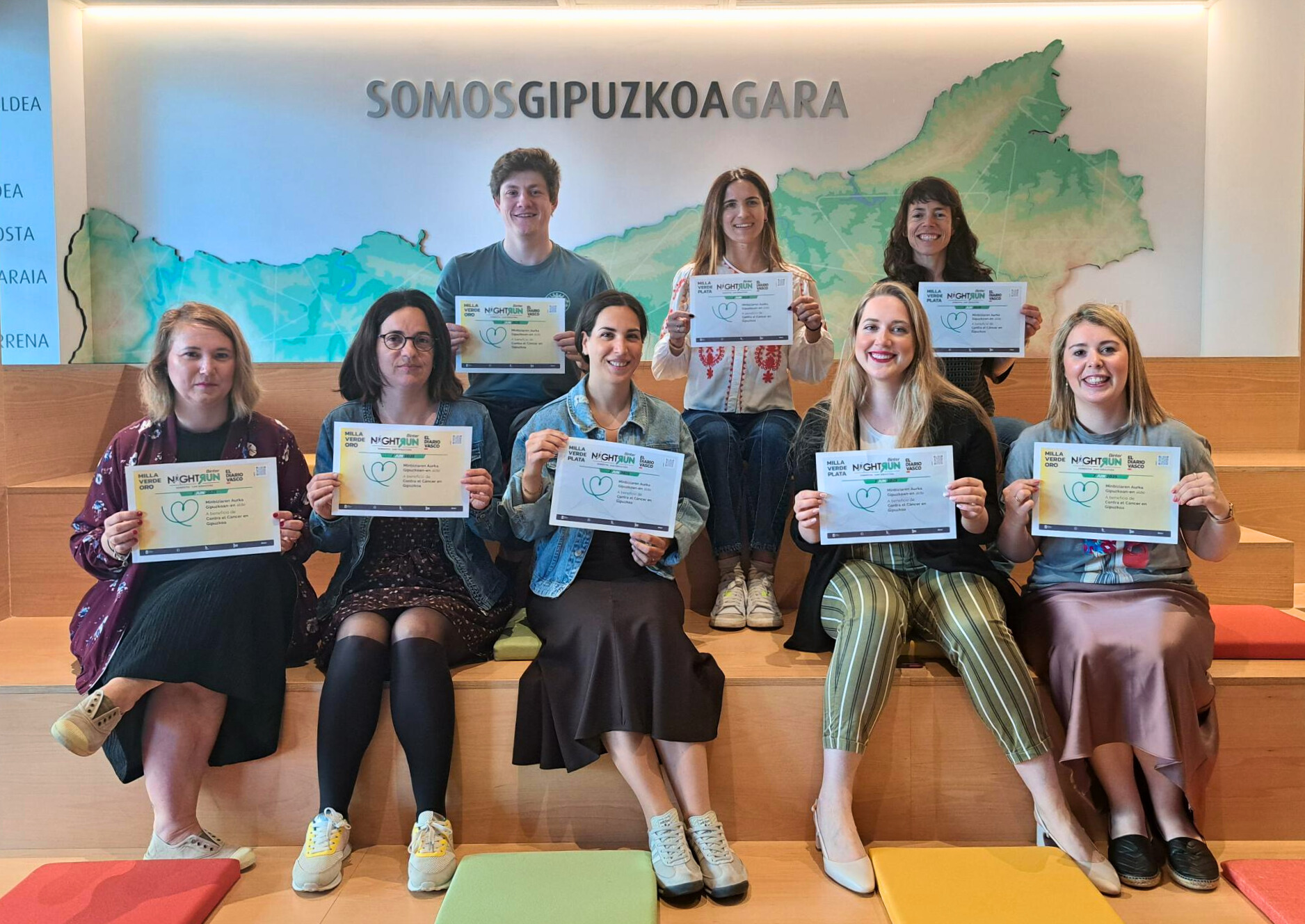 La Asociación Contra el Cáncer en Gipuzkoa, beneficiaria de la Milla Verde Familiar de la Binter NightRun Donostia – San Sebastián 2025
