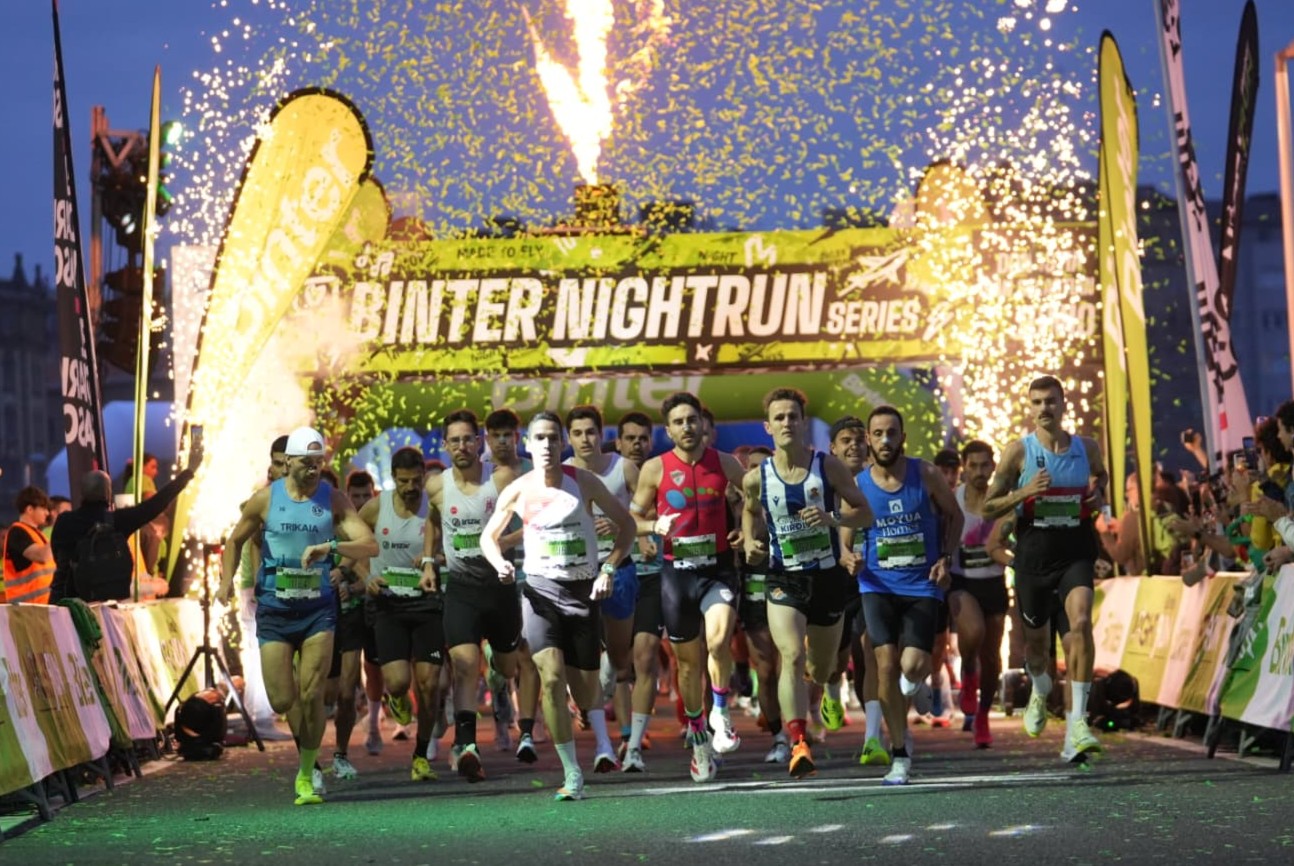 Chakib Lachgar y Maite Arraiza se coronan en los 10 kilómetros de la III edición de la Binter NightRun Donostia – San Sebastián